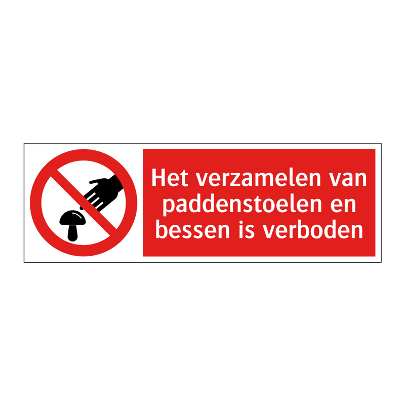 Het verzamelen van paddenstoelen en bessen is verboden