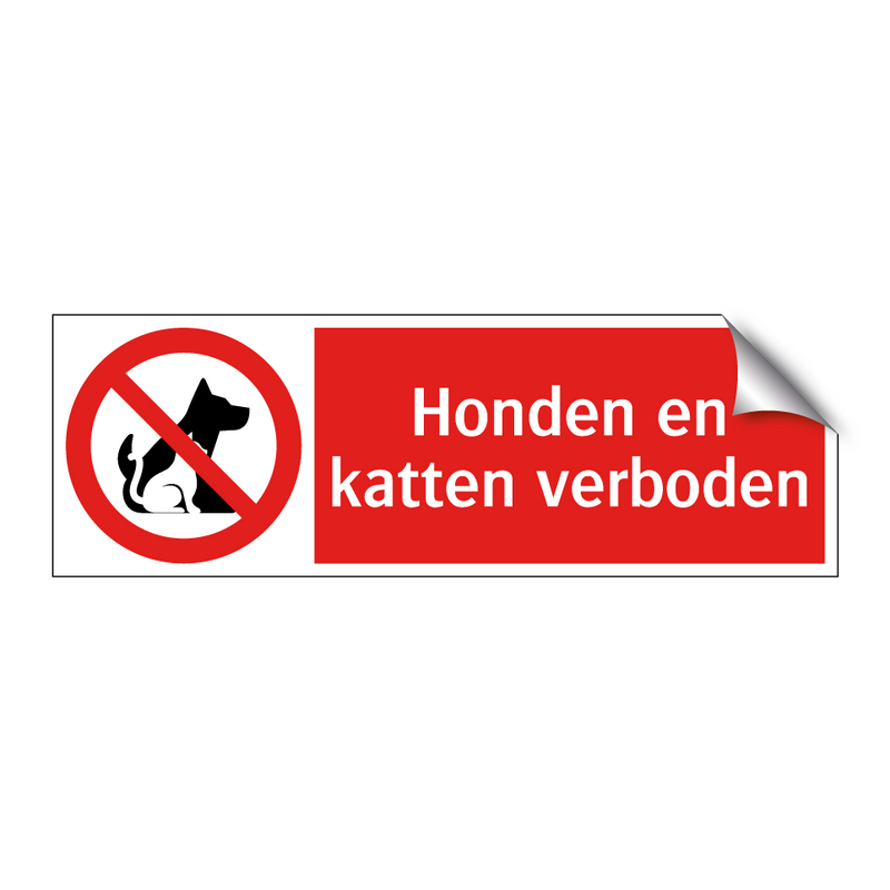 Honden en katten verboden