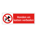 Honden en katten verboden