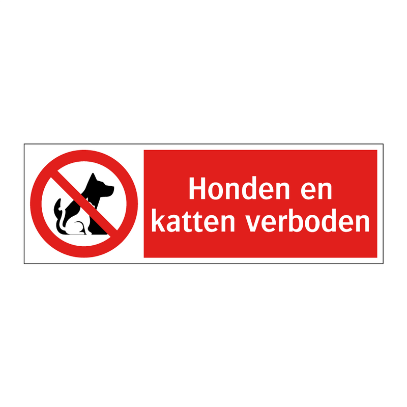 Honden en katten verboden