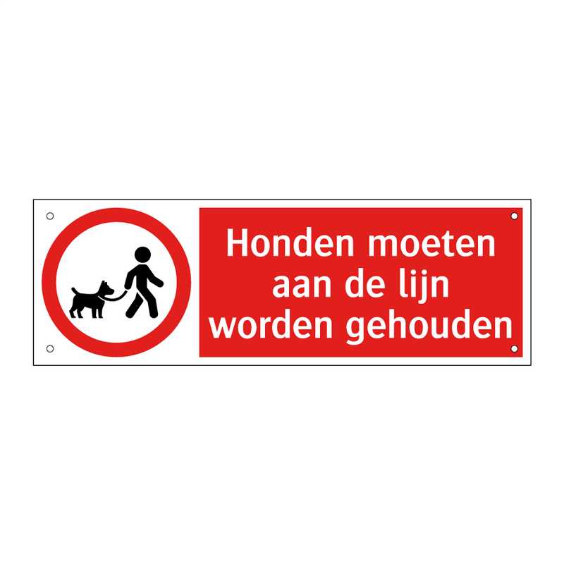 Honden moeten aan de lijn worden gehouden