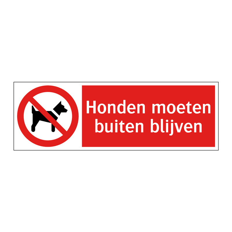 Honden moeten buiten blijven