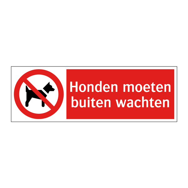 Honden moeten buiten wachten