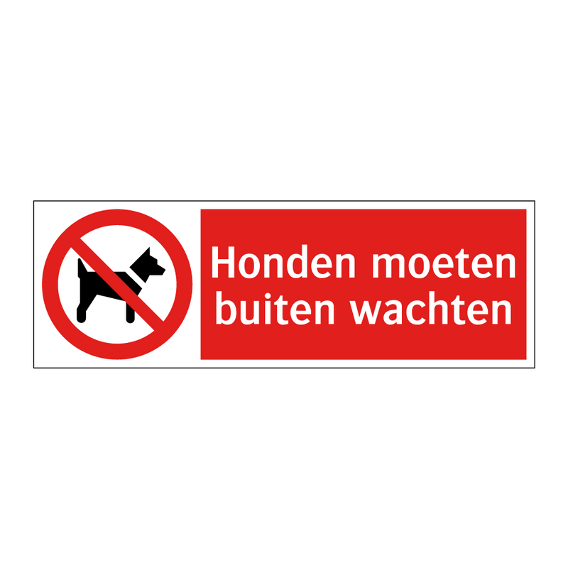 Honden moeten buiten wachten