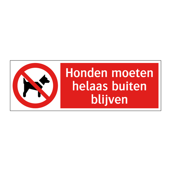Honden moeten helaas buiten blijven