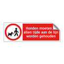 Honden moeten te allen tijde aan de lijn worden gehouden