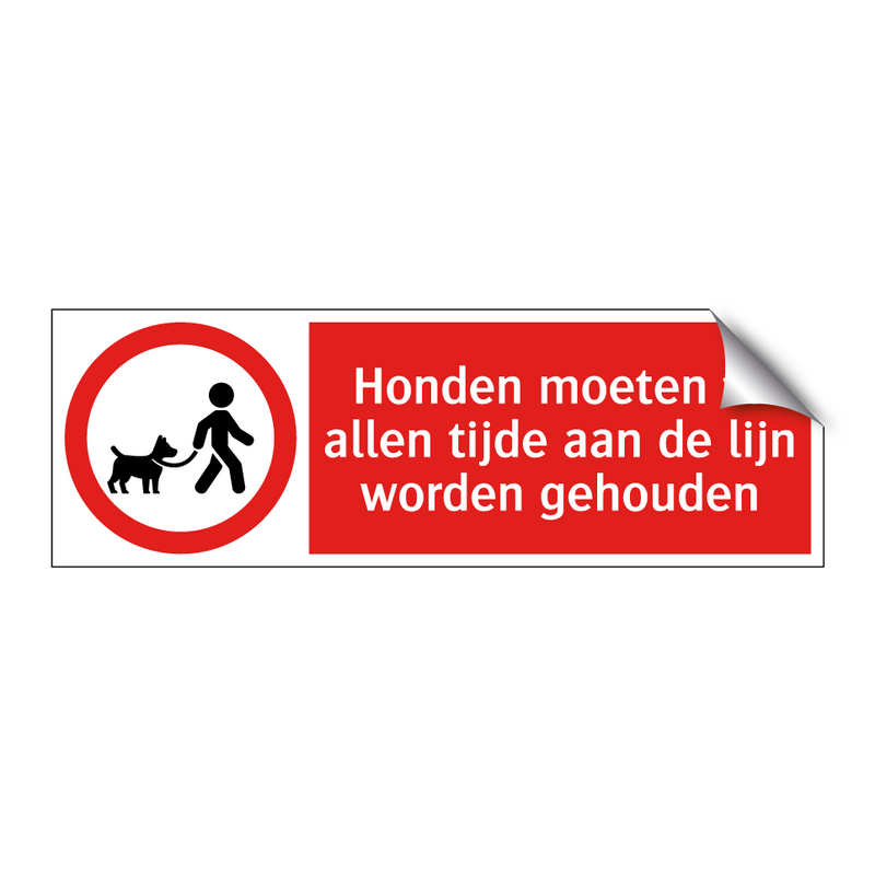 Honden moeten te allen tijde aan de lijn worden gehouden