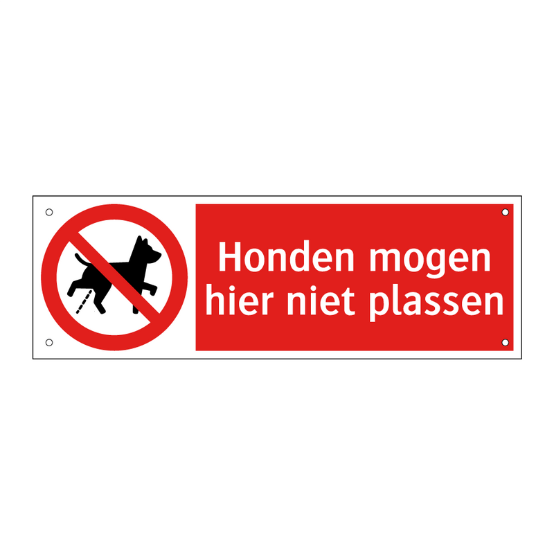 Honden mogen hier niet plassen