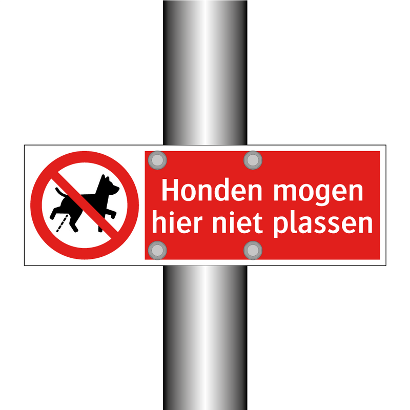 Honden mogen hier niet plassen