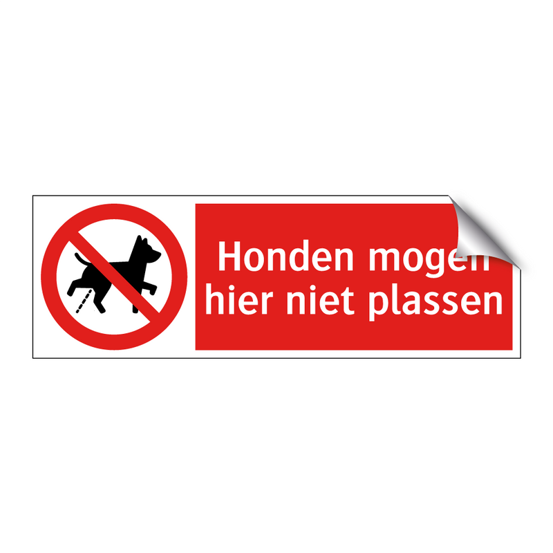 Honden mogen hier niet plassen