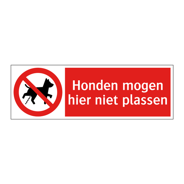 Honden mogen hier niet plassen
