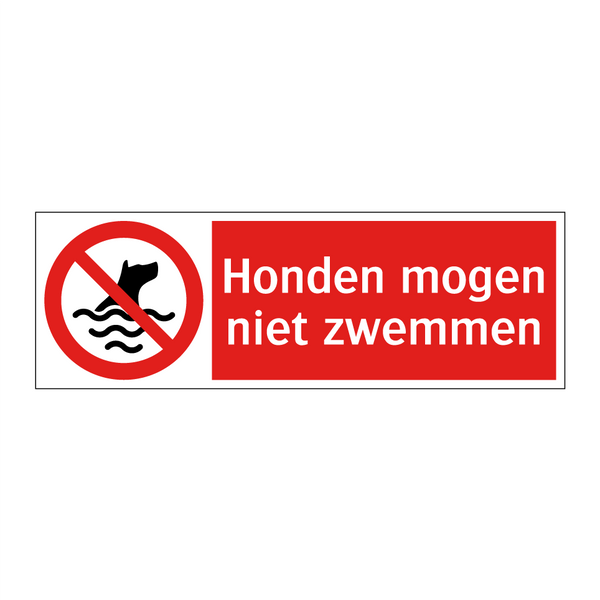 Honden mogen niet zwemmen