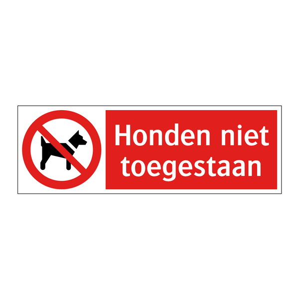 Honden niet toegestaan