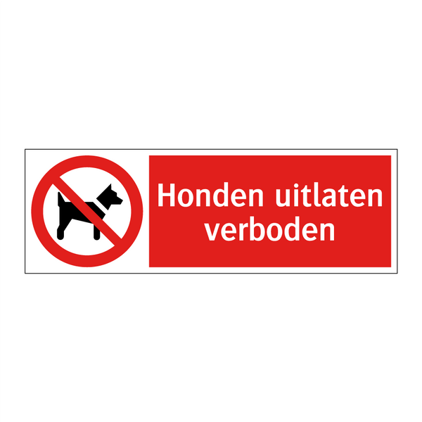 Honden uitlaten verboden