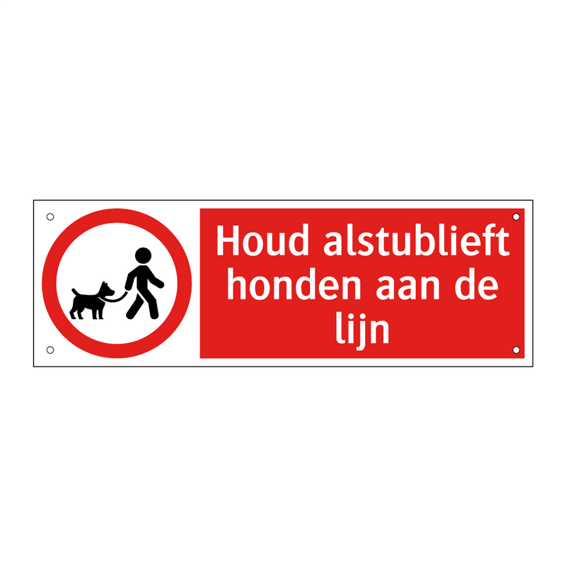 Houd alstublieft honden aan de lijn