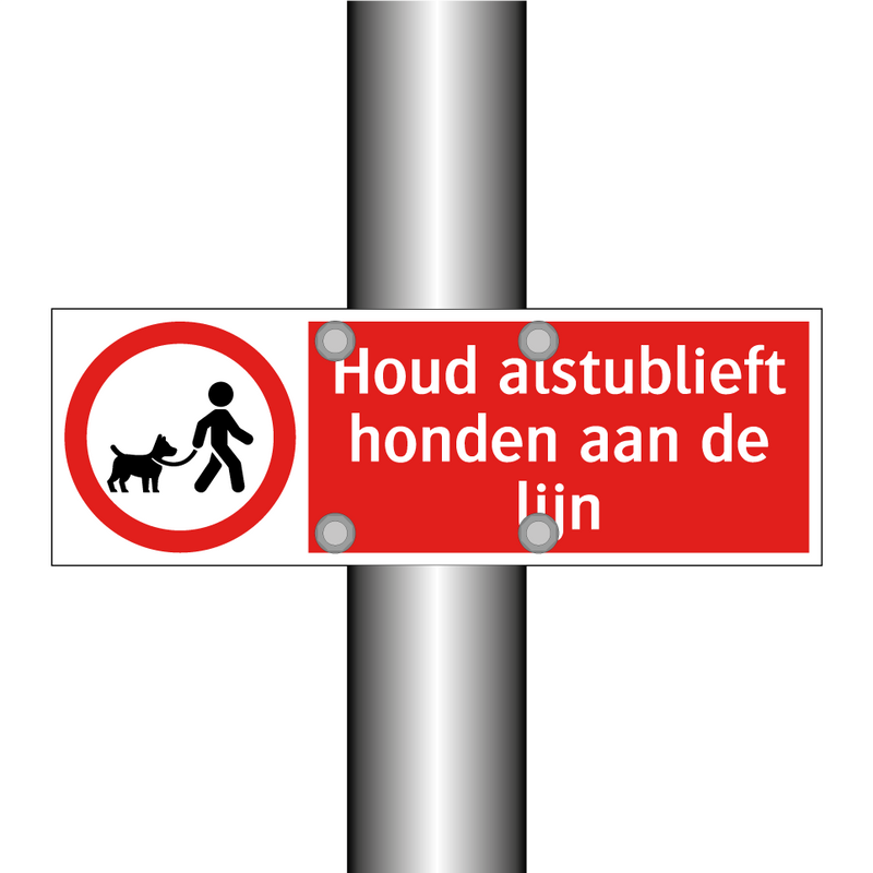 Houd alstublieft honden aan de lijn