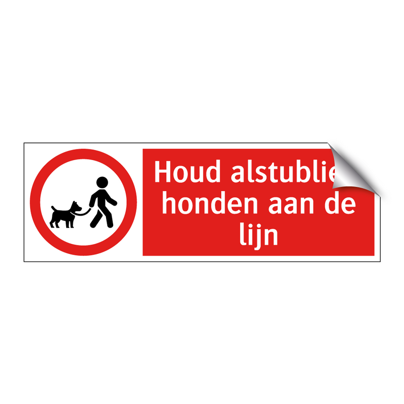 Houd alstublieft honden aan de lijn
