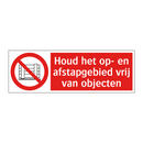 Houd het op- en afstapgebied vrij van objecten