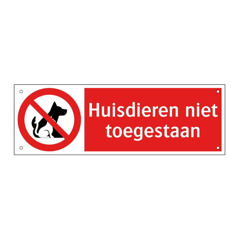 Huisdieren niet toegestaan