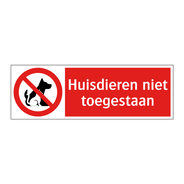 Huisdieren niet toegestaan