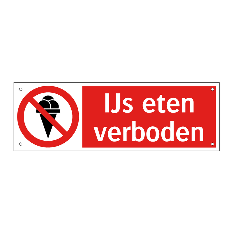IJs eten verboden
