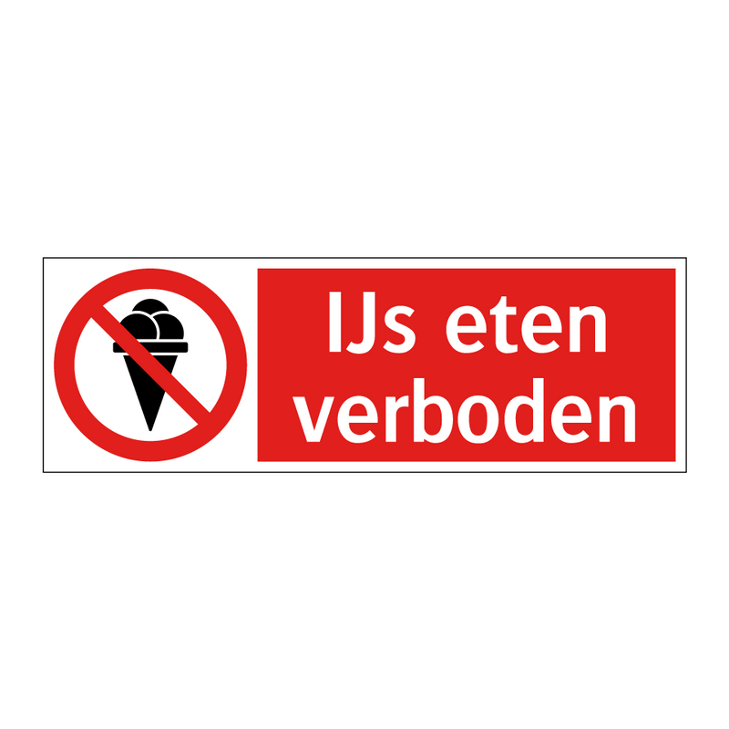 IJs eten verboden
