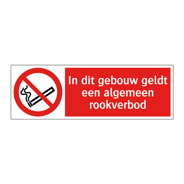 In dit gebouw geldt een algemeen rookverbod