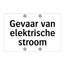 Gevaar van elektrische stroom & Gevaar van elektrische stroom & Gevaar van elektrische stroom