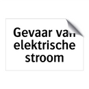 Gevaar van elektrische stroom & Gevaar van elektrische stroom & Gevaar van elektrische stroom