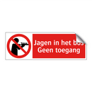 Jagen in het bos - Geen toegang