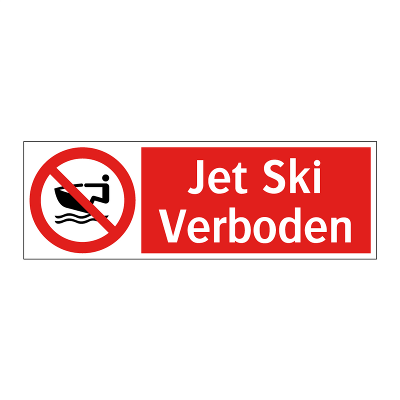 Jet Ski Verboden