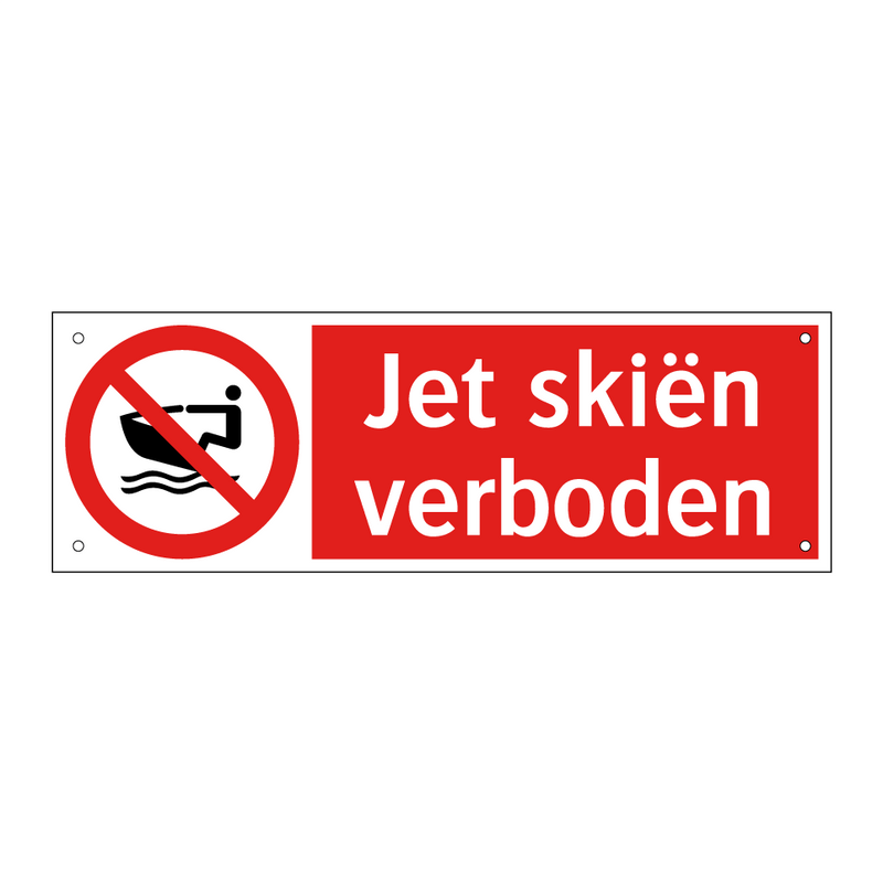 Jet skiën verboden