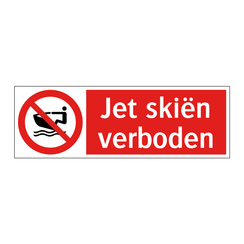 Jet skiën verboden