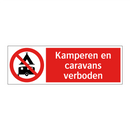 Kamperen en caravans verboden