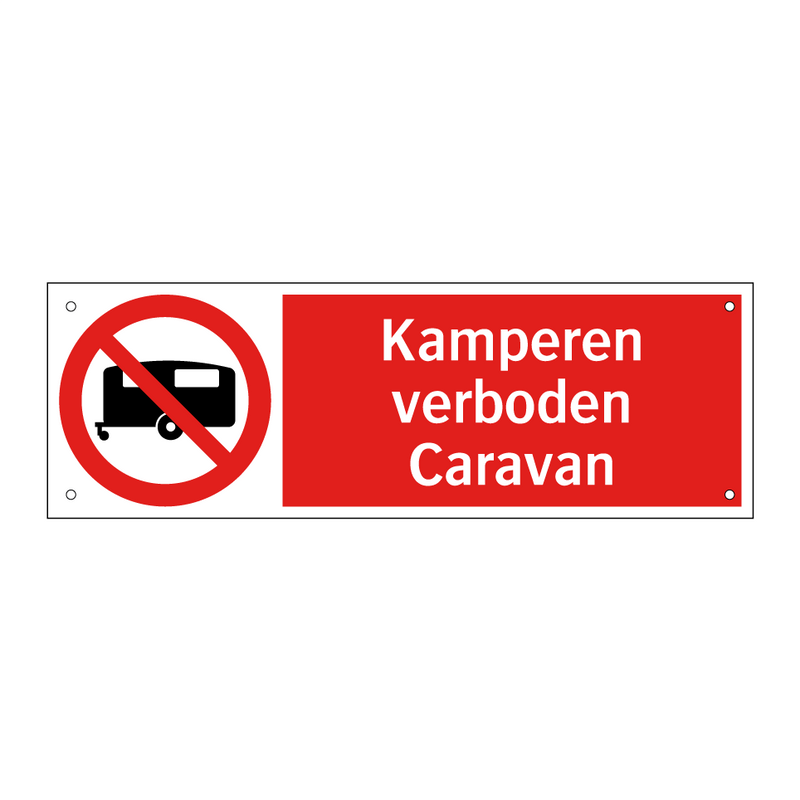 Kamperen verboden Caravan