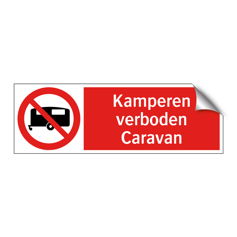 Kamperen verboden Caravan
