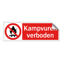 Kampvuren verboden