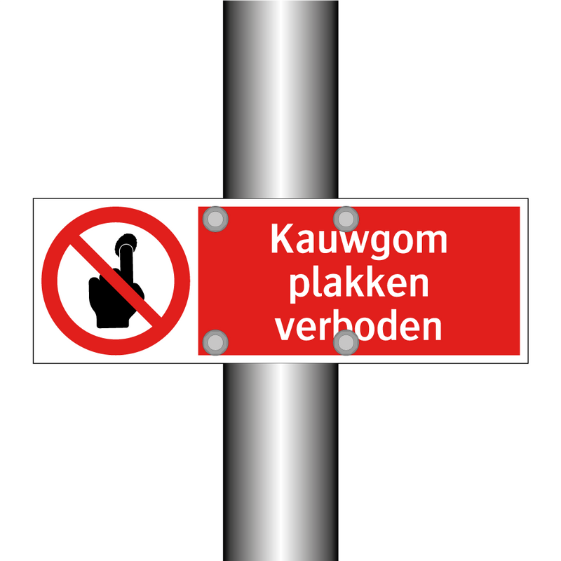 Kauwgom plakken verboden