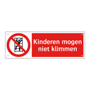 Kinderen mogen niet klimmen