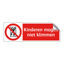 Kinderen mogen niet klimmen