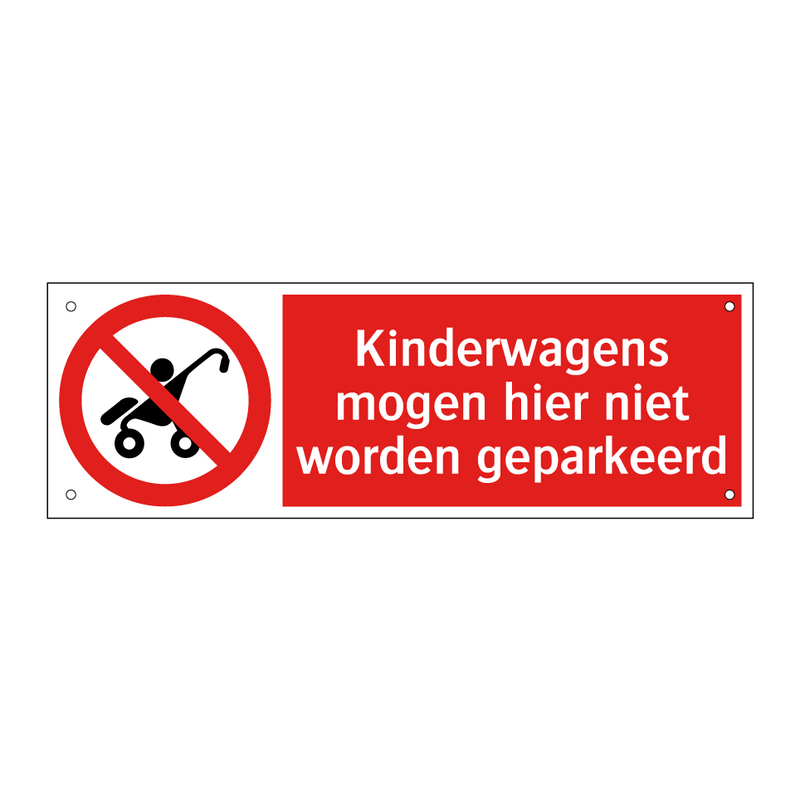 Kinderwagens mogen hier niet worden geparkeerd