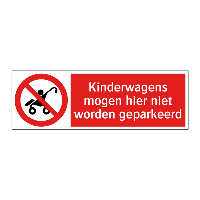 Kinderwagens mogen hier niet worden geparkeerd