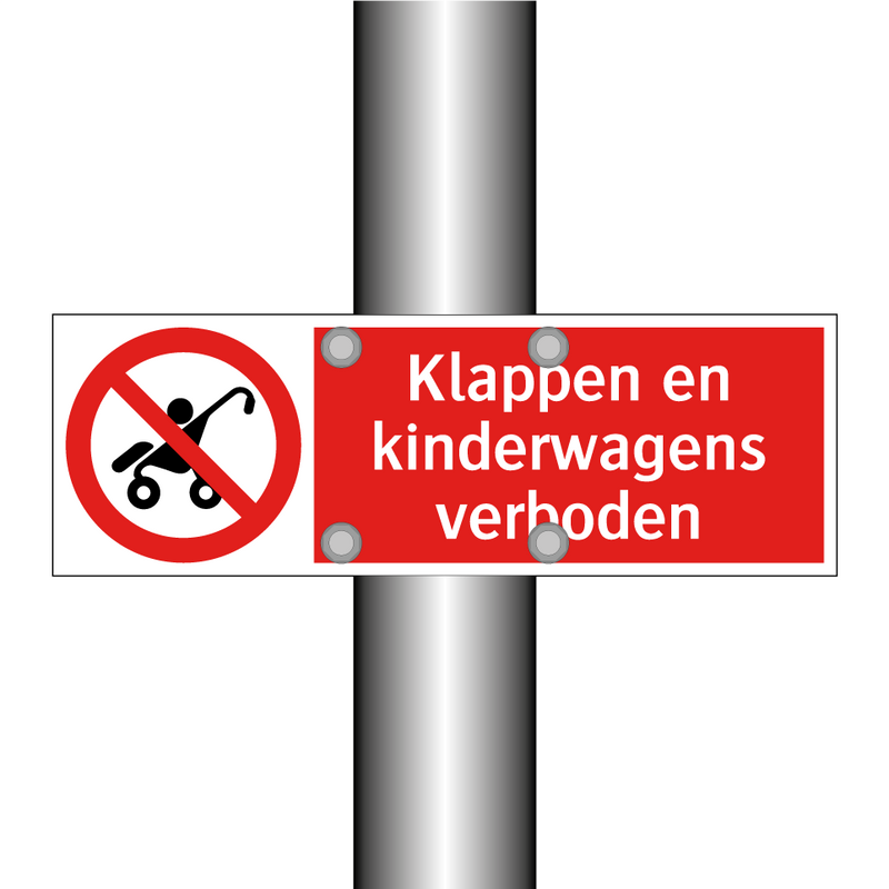 Klappen en kinderwagens verboden