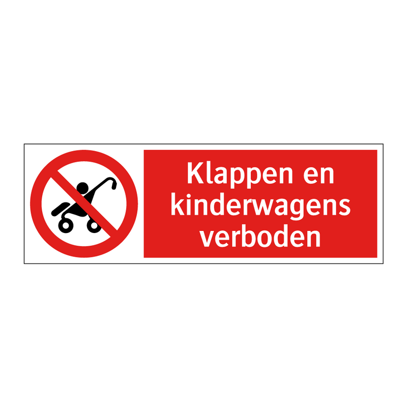 Klappen en kinderwagens verboden