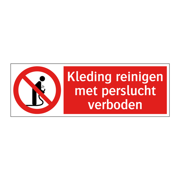 Kleding reinigen met perslucht verboden
