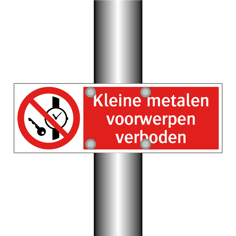 Kleine metalen voorwerpen verboden