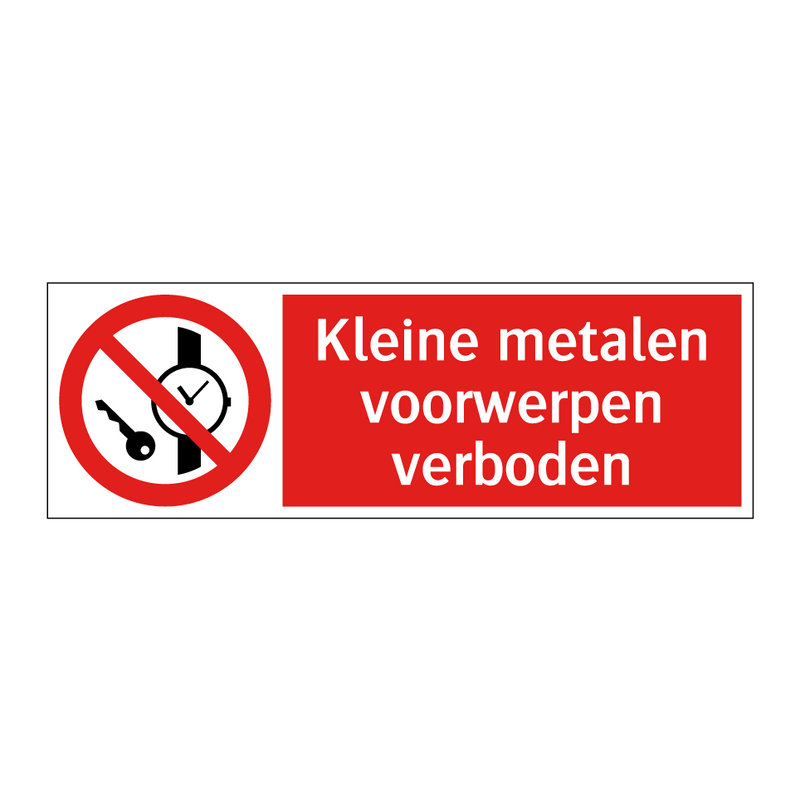 Kleine metalen voorwerpen verboden