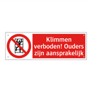 Klimmen verboden! Ouders zijn aansprakelijk