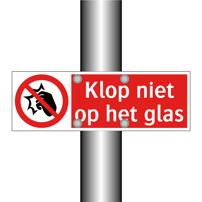 Klop niet op het glas