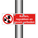 Koffers, rugzakken en tassen verboden